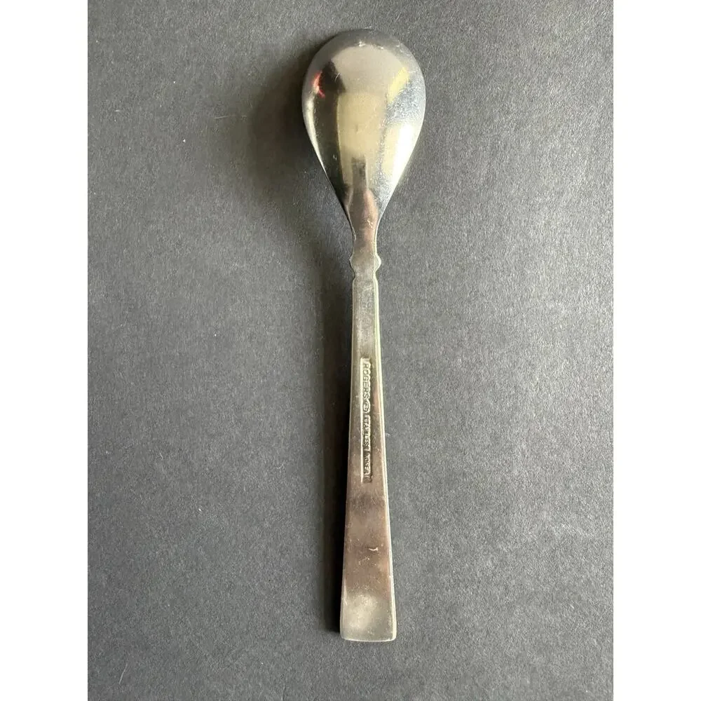 Vintage Rogers Korea Stainless Demitasse Espresso Spoon MCM Flatware
